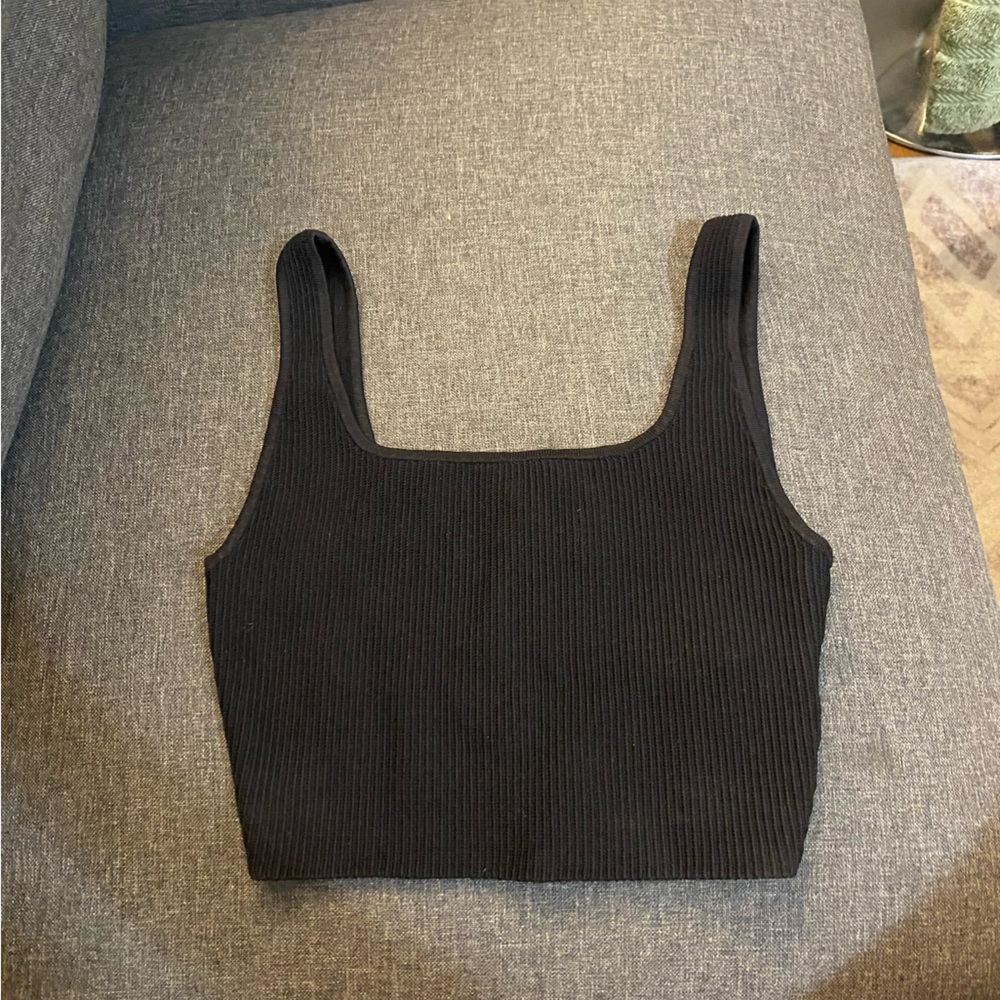 Aritzia babaton black cropped tank top
